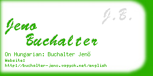 jeno buchalter business card